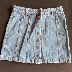 Forever 21 Button Up Jean Skirt Size Small